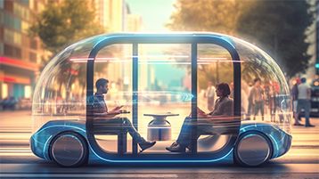 Ein Symbolbild von einem autonomen Fahrzeug (Bild: Techtility Design/AdobeStock)