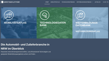 Screenshot der Website der Kompetenzplattform (Bild: TrendAuto2030plus/TH Köln)