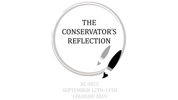 The Conservator's Reflection. Logo of the IIC-SEC Conference Cologne 2019 (Image: TH Köln - Local Organising Committee CICS)