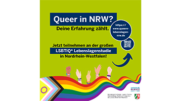 Poster zu Queer in NRW (Bild: MKJFGFI)
